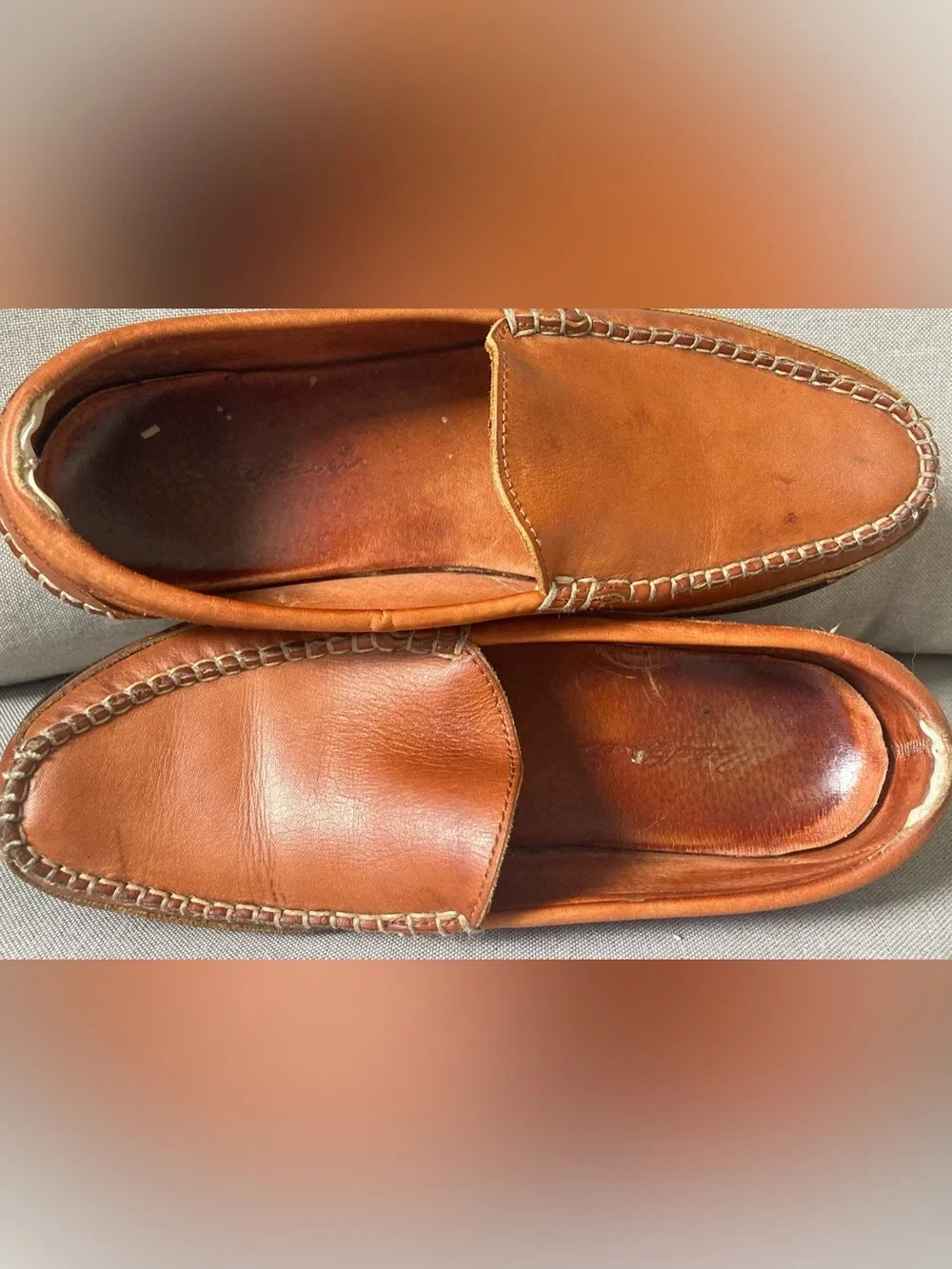 Eddie Bauer Leather Loafers Moc Toe Slip-On Shoes Brown Women’s 9.5 Narrow